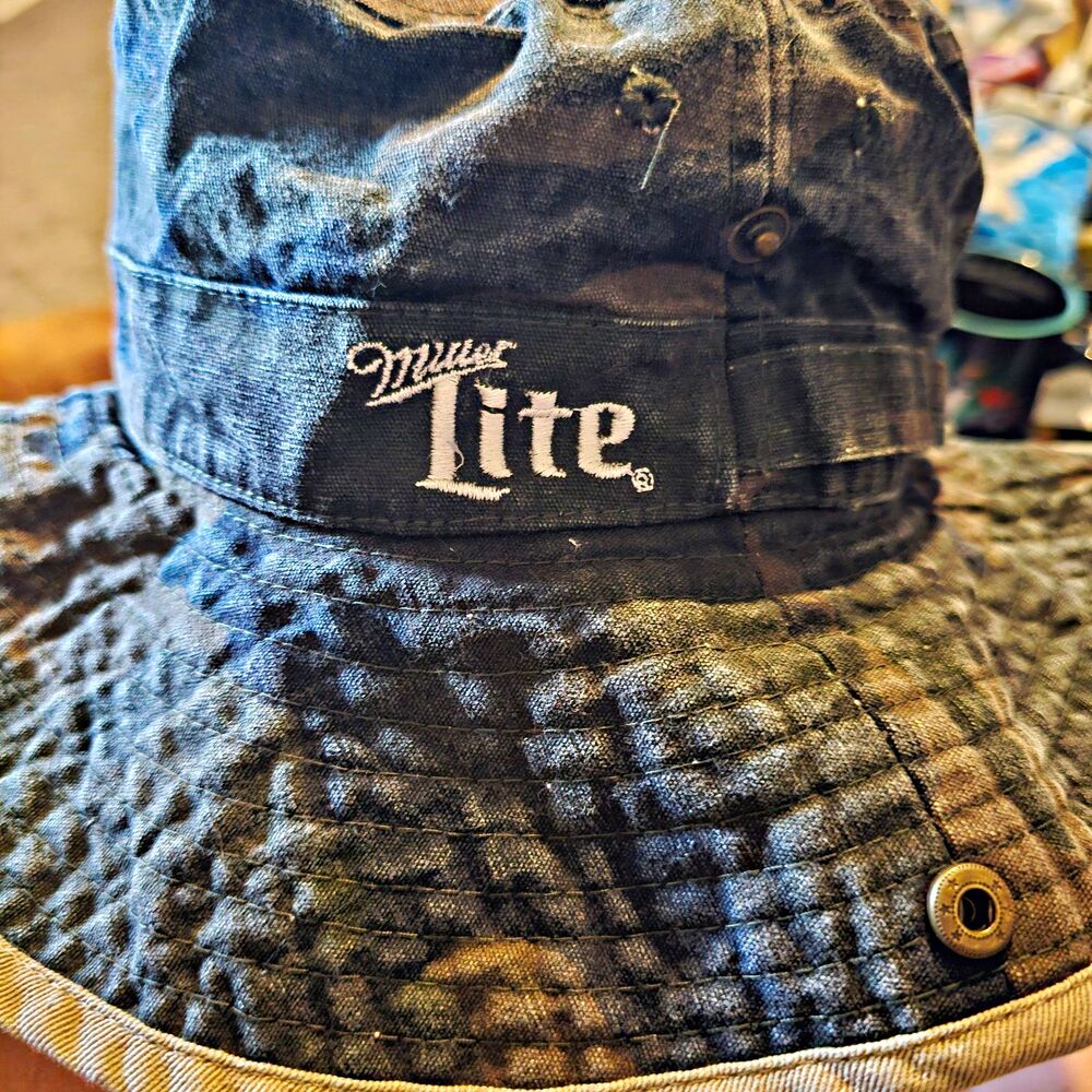 Miller Lite Official Licensed Breweriana Bucket Hat Camo Print 2016 Fishing